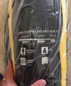 REDCAMP Cotton Flannel Sleeping Bag for Camping Backpacking, Adults Cold Weather Envelope Sleeping Bags with 2/3/4lbs Filling Blue with 2lbs filling 36 71XAvtHF62L