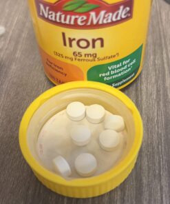Nature Made Iron 65 mg (325 mg Ferrous Sulfate) Tablets, Dietary Supplement for Red Blood Cell Support, 180 Tablets, 180 Day Supply Unflavored 180 Count (Pack of 1) 37 71XBvEmmZ9L