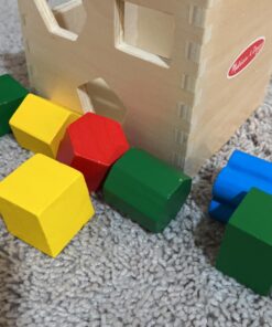Melissa & Doug Shape Sorting Cube - Classic Wooden Toy With 12 Shapes - Kids Shape Sorter Toys For Toddlers Ages 2+ 34 71XC3obGJgL 1