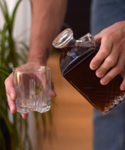 Bormioli Rocco Selecta Collection Whiskey Decanter – Sophisticated 33.75oz Diamond Decanter With Starburst Detailing – For Whiskey, Bourbon, Scotch & Liquor 28 71XD60pHkjL