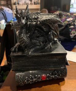 Mythical Guardian Dragon Trinket Box Statue with Hidden Book Storage Compartment for Decorative Gothic & Medieval Décor and Figurines As Jewelry Boxes or Fantasy Gifts for Office Study-Library 41 71XDmhBwYbL