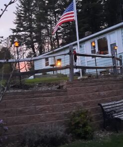 TomCare Solar Lights Metal Flickering Flame Solar Torches Lights Waterproof Outdoor Heavy Duty Lighting Solar Pathway Lights Landscape Lighting Dusk to Dawn Auto On/Off for Garden Patio Yard, 4 Pack Black 43 71XDo4NSZGL