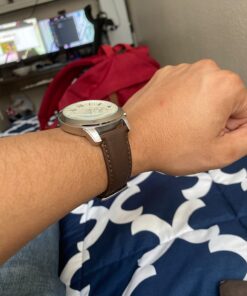 Fossil Grant Men's Watch with Chronograph Display and Genuine Leather or Stainless Steel Band Silver, Brown 31 71XEl2txq2L