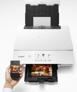 Canon TS8220 Wireless All in One Photo Printer with Scannier and Copier, Mobile Printing, White, Works with Alexa TS8220-Wireless Photo Printing 15 71XEtqNW2L