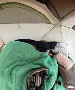 TETON Sports Mammoth Queen Size Sleeping Bag- Double Sleeping Bag – A Warm Bag The Whole Family can Enjoy – Great Sleeping Bag for Camping, Hunting and Base Camp. Compression Sack Included Teal Mammoth 0F 53 71XF9ChqcDL