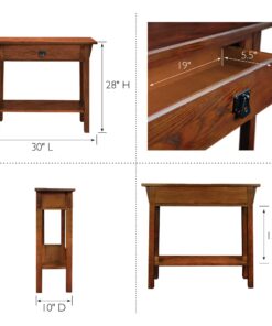 Leick Home Favorite Finds Mission, 10 in x 30 in x 28 in, Russet/Blackened Console Table 23 71XFQV8IwPL