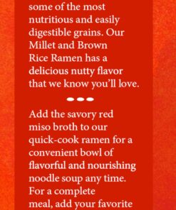 Lotus Foods Bulk Food Organic Millet & Brown Rice Ramen Noodles with Red Miso Soup, Gluten-Free Easy to Cook & Healthy Japanese Noodles with Instant Gourmet Broth, 2.8 Oz (Pack of 10) 2.8 Ounce (Pack of 10) 31 71XFvJ4RWZL 1