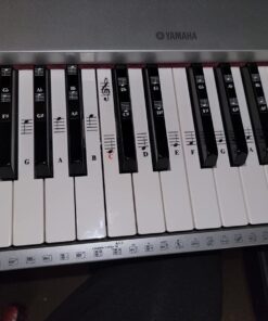 Piano and Keyboard Music Note Full Set Stickers for White and Black Keys; Transparent and Removable; Made in USA 44 71XFvtlpT7L