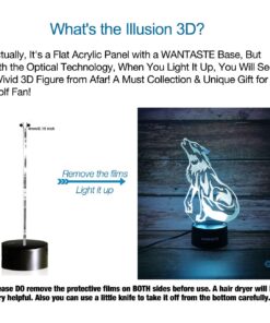 WANTASTE Wolf 3D Lamp Gifts for Boys Girls Room, Night Light Toys Bedside Decor Gifts for Kids Baby, 7 Colors Changing Nightlight with Smart Control 13 71XFz2oeOGL