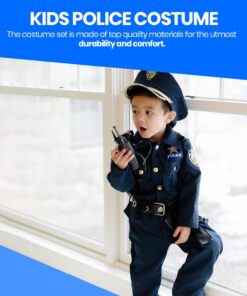 Dress Up America Police Costume for Kids - Police Officer Costume for Boys - Cop Uniform Set With Accessories Medium 29 71XG2DRRhyL