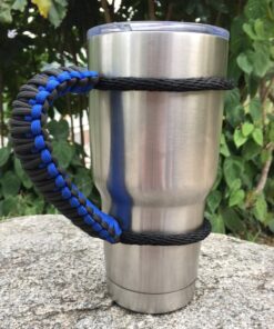 MOCE Handmade Paracord Handle for Yeti/Rtic/Ozark Trail Rambler 30 Oz Tumbler. Blue/black 1 Count (Pack of 1) 20 71XGPS2HS7L