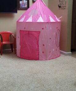 5-Piece Princess Castle Girls Pop Up Play Tent & Dress Up Costume Bundle - Playhouse Gift for Girls & Toddler for Indoor & Outdoor Use with Pink Fairy Tale Carrying Bag & Glow in The Dark Stars 32 71XHJEyTGL
