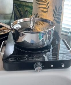 Duxtop Whole-Clad Tri-Ply Stainless Steel Saucepan with Lid, 3 Quart, Kitchen Induction Cookware 3 Qt 41 71XHPmswiCL