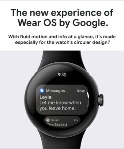 Google Pixel Watch - Android Smartwatch with Fitbit Activity Tracking - Heart Rate Tracking Watch - Matte Black Stainless Steel case with Obsidian Active band - WiFi Matte Black case w/ Obsidian Active band - WiFi 32 71XHmuFmXLL
