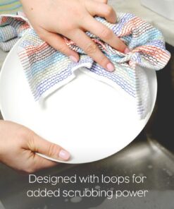 Full Circle Tidy 100% Organic Cotton Dish Cloths, Set of 3, Multicolored Set of 3 Dish Cloths 14 71XJE8IfmL