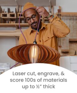 Alternative view of Glowforge Plus Laser Cutter - Create 10x Faster in Wood, Acrylic, Leather... Even Chocolate. Print Jewelry, Signs, Furniture - Anything You Imagine. Free Software Works with Mac, PC, Tablet, & More.