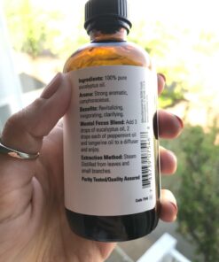 NOW Essential Oils, Eucalyptus Oil, Clarifying Aromatherapy Scent, Steam Distilled, 100% Pure, Vegan, Child Resistant Cap, 4-Ounce 34 71XKU6xYAzL
