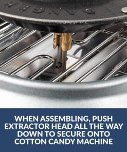 Nostalgia Vintage Hard and Sugar Free Countertop Original Cotton Candy Maker, Includes 2 Reusable Cones And Scoop – Pink, Main 28 71XKy5hRmSL