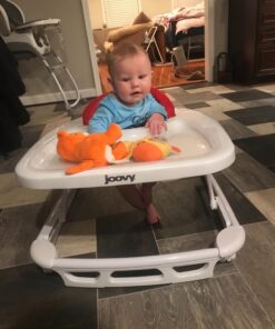 Joovy Spoon Baby Walker & Activity Center Featuring Three Adjustable Heights, Tough Luggage Grade Seat Material, and 30 lb Weight Capacity - JPMA Safety Certified (Red) Red 39 71XKysL2oUL