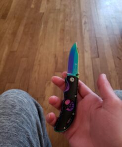 Wild Turkey Handmade Rainbow Frame with Black Overlay with Elk Cutout Knife Original version 48 71XL23r7OVL