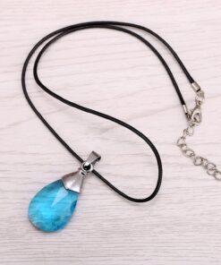 SAO Sword Art Online Yui's Heart Pendant Necklace for Asuna Yuuki cosplay - Black/Blue Crystal 6 71XLcE0NUsL