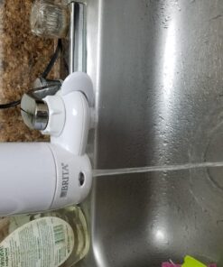 Brita Water Filter for Sink, Complete Faucet Mount Water Filtration System for Tap Water, Reduces 99% of Lead, White Faucet Mount System 51 71XMCb5cPwL