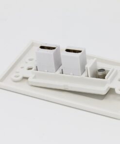 RiteAV - 2 HDMI and 1 Coax Cable TV F Type Port Wall Plate White Decorative 3 71XMCgTeybL