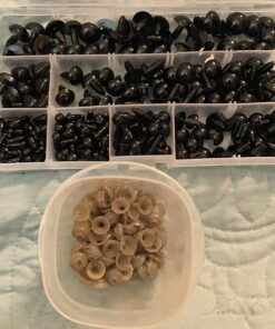 OUTUXED 520pcs Plastic Safety Eyes and Noses with Washers, Craft Doll Eyes, Black Safety Eyes for Amigurumi, Puppet, Plush Animal and Teddy Bear 41 71XMRTmIwCL