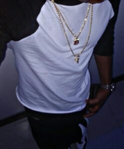 Jewel Town Mens Gold Angel & P Ruby Bundle Set Cz Pendant Hip Hop 24" & 30" Rope Chain D463 24 71XMfpR3 wL