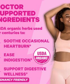 Pink Stork Heartburn Tea: Lemon Mint, 100% Organic, Heartburn Pregnancy Relief + Reduce Indigestion + Acid Reflux, Women-Owned, 30 Cups, Packaging May Vary 7 71XNPPmWcmL