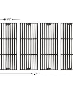 Hisencn Porcelain Cast Iron Cooking Grates Replacement for Chargriller Duo 5050, 3001, 5650, 3008, 3030, 3725, 4000, 2121, King Griller 3008 5252, Gas Grill Models Set of 4 Grill Grids For Char-Griller 2121 12 71XO6Iscr1L