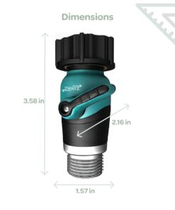 Garden Hose Shut Off Valve, Garden Hose Connector, Water Hose Shut Off Valve, Hose Valve Shut Off, Shut Off Valve for Garden, Garden Hose Shut off valve Heavy Duty 0° Straight 22 71XP5KUvtcL