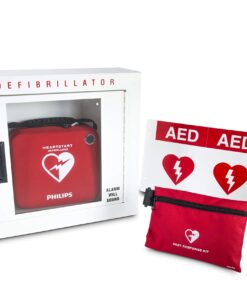 Philips HeartStart OnSite AED Defibrillator Business Package with Slim AED Carry Case, AED Wall Sign, Fast Response Kit and AED Basic Cabinet (M5066A-RO1) 7 71XPDE7ZgbL
