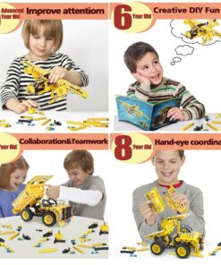 GILI STEM Building Toy for Boys 8-12 - Dump Truck or Airplane 2 in 1 Construction Engineering Kit (361pcs) Best Gift for Kids Age 6 7 8 9 10 11 12+ Years Old 13 71XQ3LjFmFL