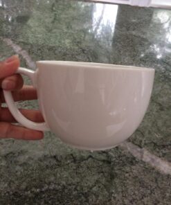 Norpro My Favorite Jumbo Porcelain Mugs, Set of 2, White 2 Count (Pack of 1) 31 71XQlUe1ZwL