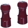 Trudeau 4.5" Salt & Pepper Set Salt and Pepper Shakers, Burgundy 22 71XQuVHXXjL