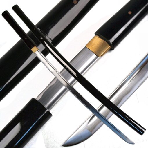 Ace Martial Arts Supply Handmade Japanese Shirasaya Samurai Katana Sharp Sword-Kenshin Black