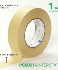 IPG PG505, 1-Day Masking Tape, 1.41" x 60 yd, Tan, (6-Pack) 6 71XSbN5b3qL
