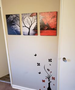 Wieco Art The Cloud Tree Wall Art Oil PaintingS Giclee Landscape Canvas Prints for Home Decorations, 3 Panels 12x16inchx3pcs (30x40cmx3pcs) 45 71XTPsbJ08L