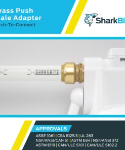 SharkBite 1/2 Inch MNPT Adapter, Push to Connect Brass Plumbing Fitting, PEX Pipe, Copper, CPVC, PE-RT, HDPE, U120LFA, Brass SharkBite 1/2 in. 14 71XTvPqZPpL 1