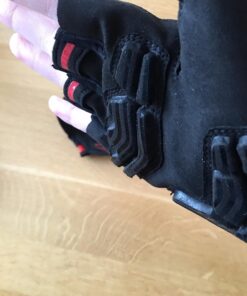 FIRELION Bike Gloves for Men/Women Cycling,Cycling Gloves for Outdoor MTB DH Road Racing,Full Finger Half Finger Padded Bicycle Protective Gloves,Non-Slip Shock-Absorbing Touchscreen Riding Gloves Medium Red 19 71XV5Uh62kL