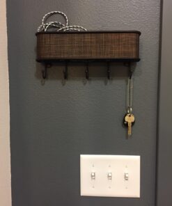 iDesign Twillo Mail and Key Holder, Decorative Wall Mounted Key Rack Organizer Pocket and Letter Sorter Holder for Entryway, Kitchen, Mudroom, Home Office Organization, 10.5" x 2.5" x 4.5", Bronze Mail & Key Rack 30 71XVkKwPp1L 1