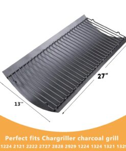 Alternative view of DcYourHome 27 inch Ash Pan for Chargriller 1224, 1324, 1321, 1329, 2121, 2222, 2727, 2828, 2929, E1224 200048 Charcoal Grill Tray, Charbroil 17302056 Ash Pan Replacement Parts Char Griller Fire Grate Drip Pan/Ash Pan