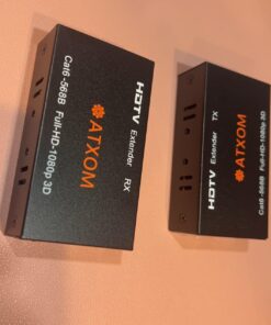 ATXOM HDMI Over Ethernet Extender, Over Cat 5e/6/7 LAN Cable, Up to 200Ft, Full HD 1080P @ 60HZ, EDID Copy, Dolby Digital/DTS Compatible, High Resolution Signal, Balun Transmitter and Receiver 62 71XWXvQjb L