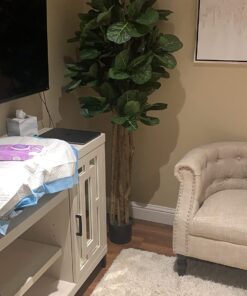 Nearly Natural 6ft Fiddle Leaf Fig Artificial Trees, 72in, Green 72 in 46 71XWcElZk4L