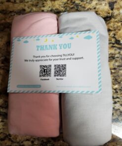 TILLYOU Changing Pad Cover Set in Soft Jersey Material - Fits 32"/34''x16" Contoured Pad for Babies,Peachy Pink & Lt Gray 2 Piece Assortment 2-pack Peachy Pink & Lt Gray 32 71XXSKY2QiL