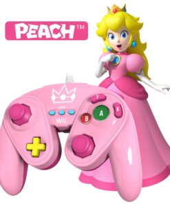 Alternative view of PDP Wired Fight Pad for Wii U - Peach