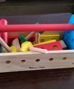 Melissa & Doug Take-Along Tool Kit Wooden Construction Toy (24 pcs), Multicolor, 10.0 x 5.55 x 4.75 34 71XYkQw2T4L