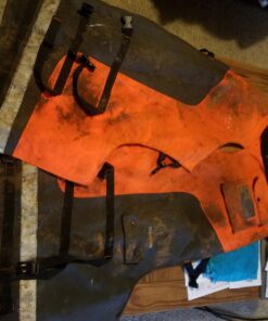 Husqvarna Technical Apron Wrap Chainsaw Chaps 36- to 38-Inch, Chainsaw Safety Equipment with 5 Layers, Adjustable Belt and Gear Pocket, Orange 36-38 In. Orange/Gray Tech. 40 71Xb2gQTAJL