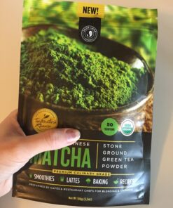 Jade Leaf Matcha Organic Ceremonial Grade Green Tea Powder - Barista Edition For Cafe Quality Tea & Lattes - Authentic Japanese Origin (3.53 Ounce Pouch) Ceremonial Barista (Tin) 3.53 Ounce (Pack of 1) 43 71Xc8JEIHvL